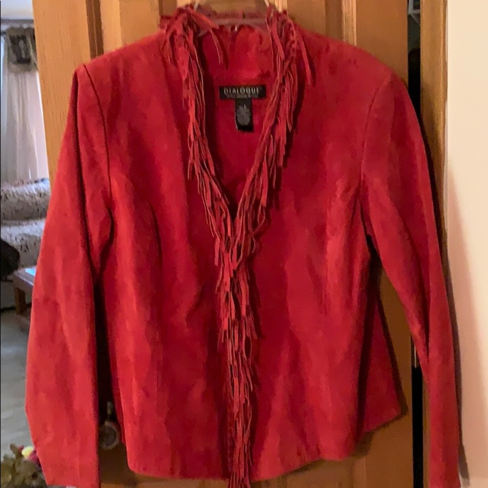 Red Suede Leather Jacket